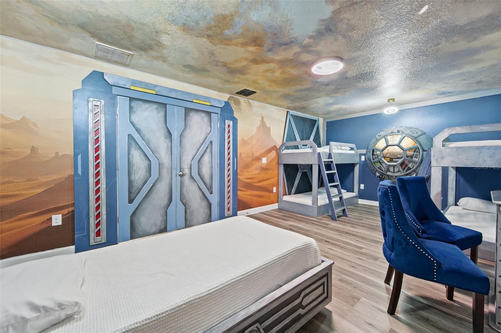 Space-themed bedroom