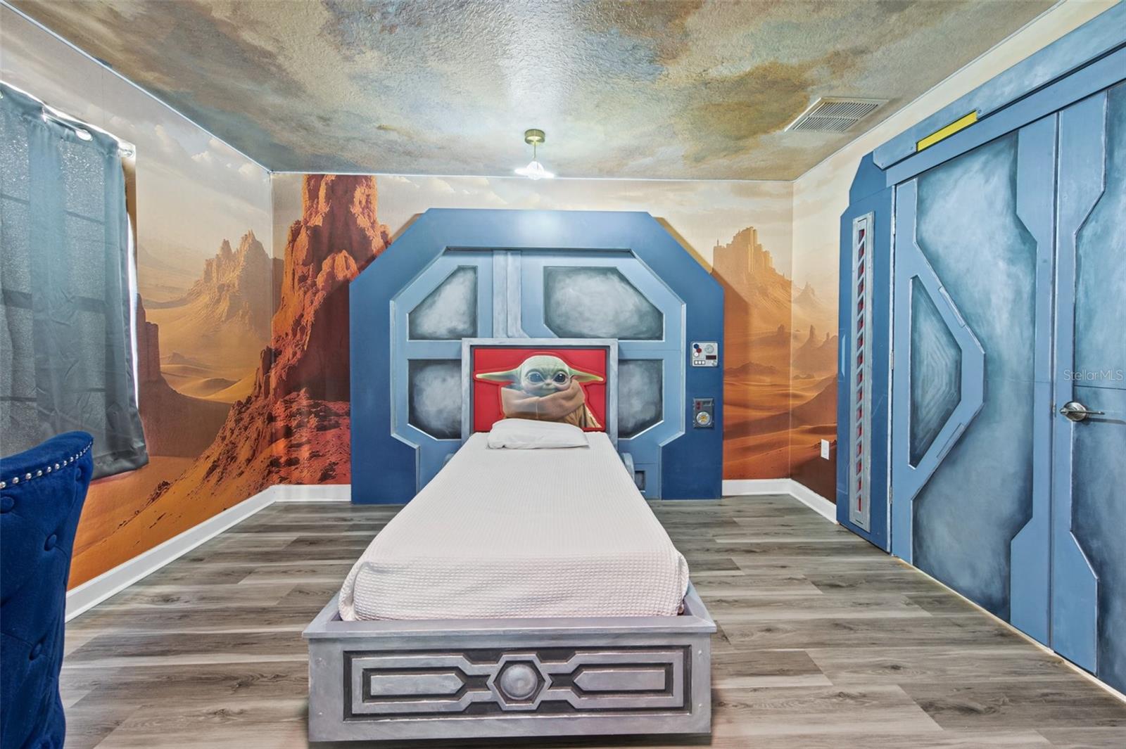 Space-themed bedroom