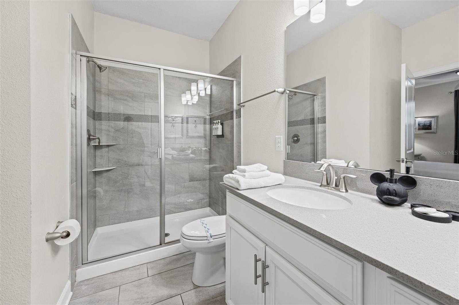 Bathroom with walk-in shower