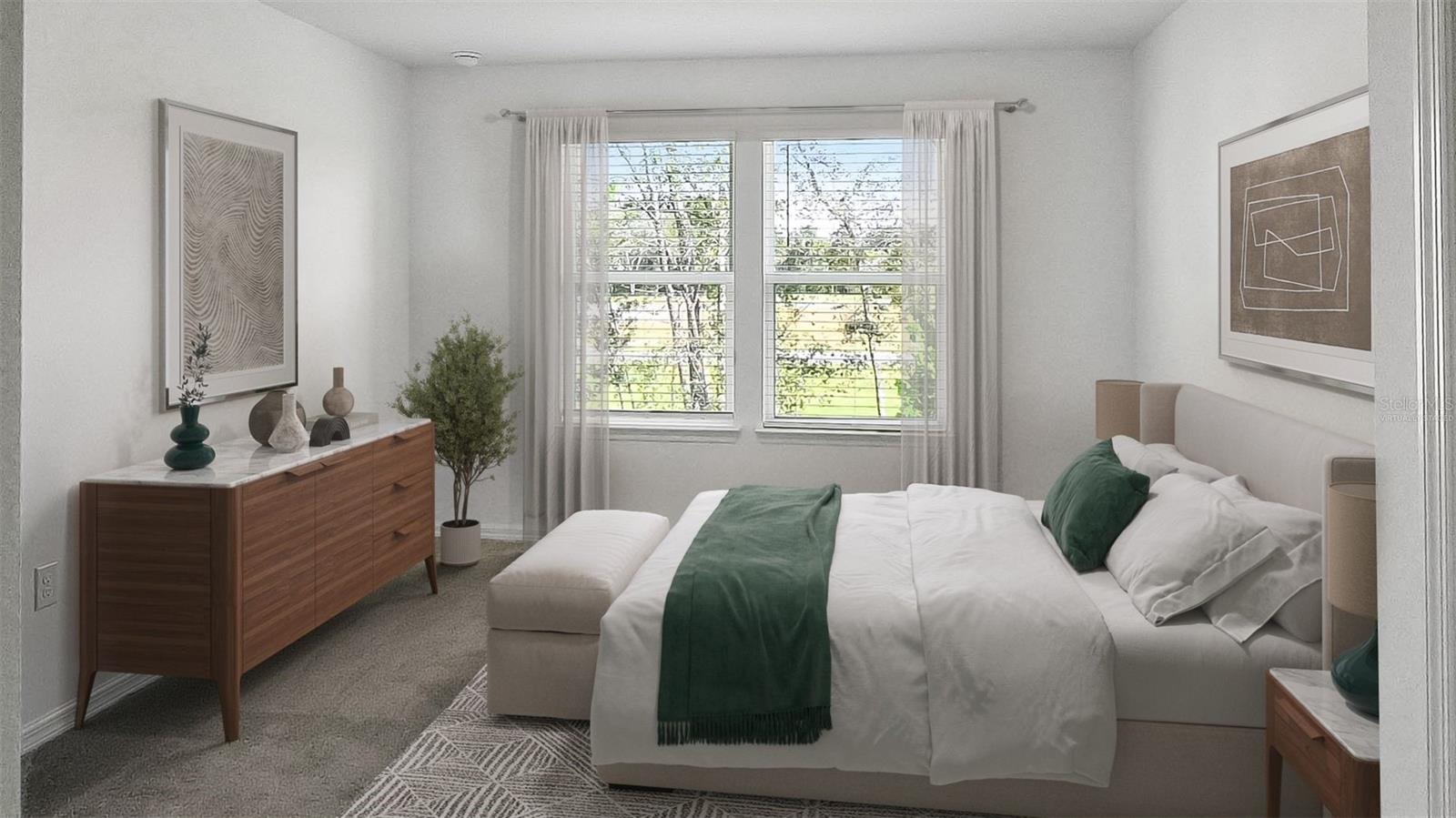 Virtually Staged. Model Home Design Only. Pictures and furnishings are for illustrative purposes only. Elevations, colors and options may vary. Furniture is for model home staging only.