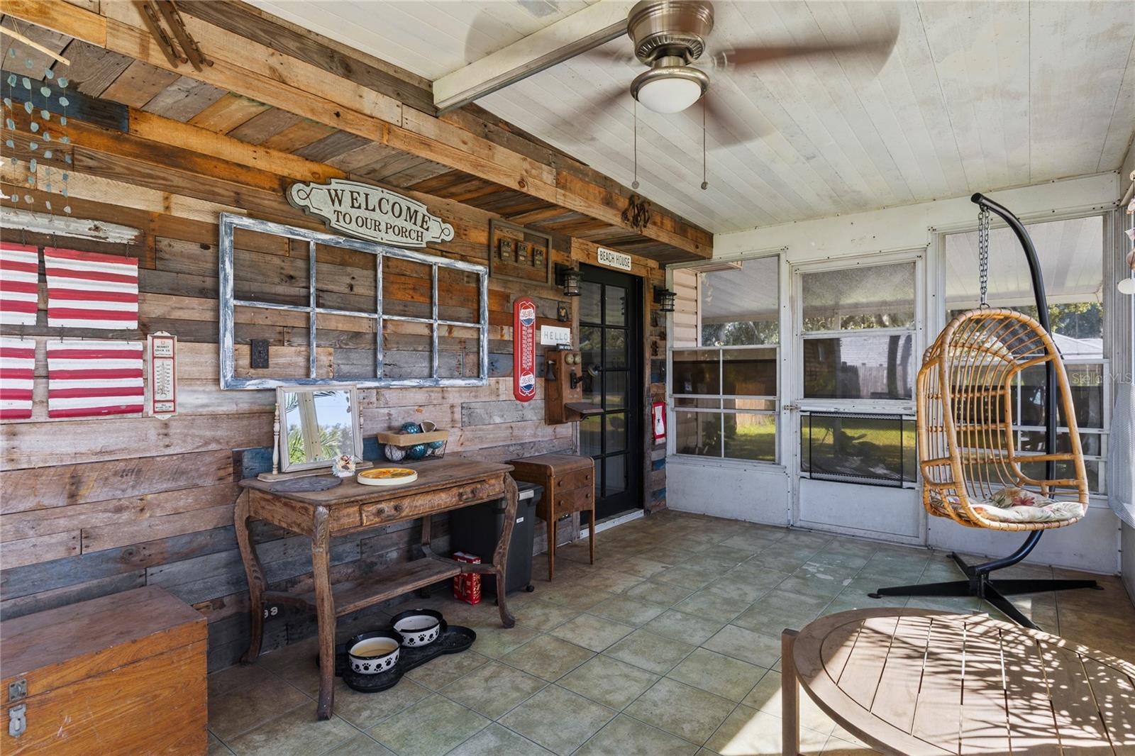 Front screened porch.