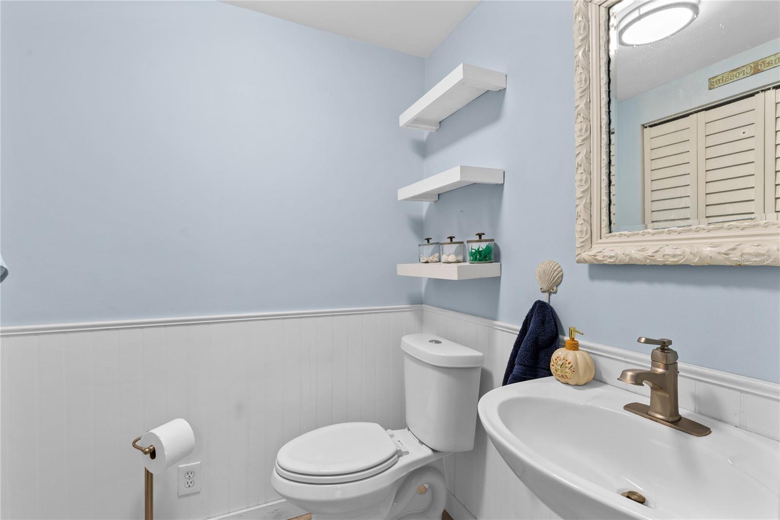 Primary half bath.