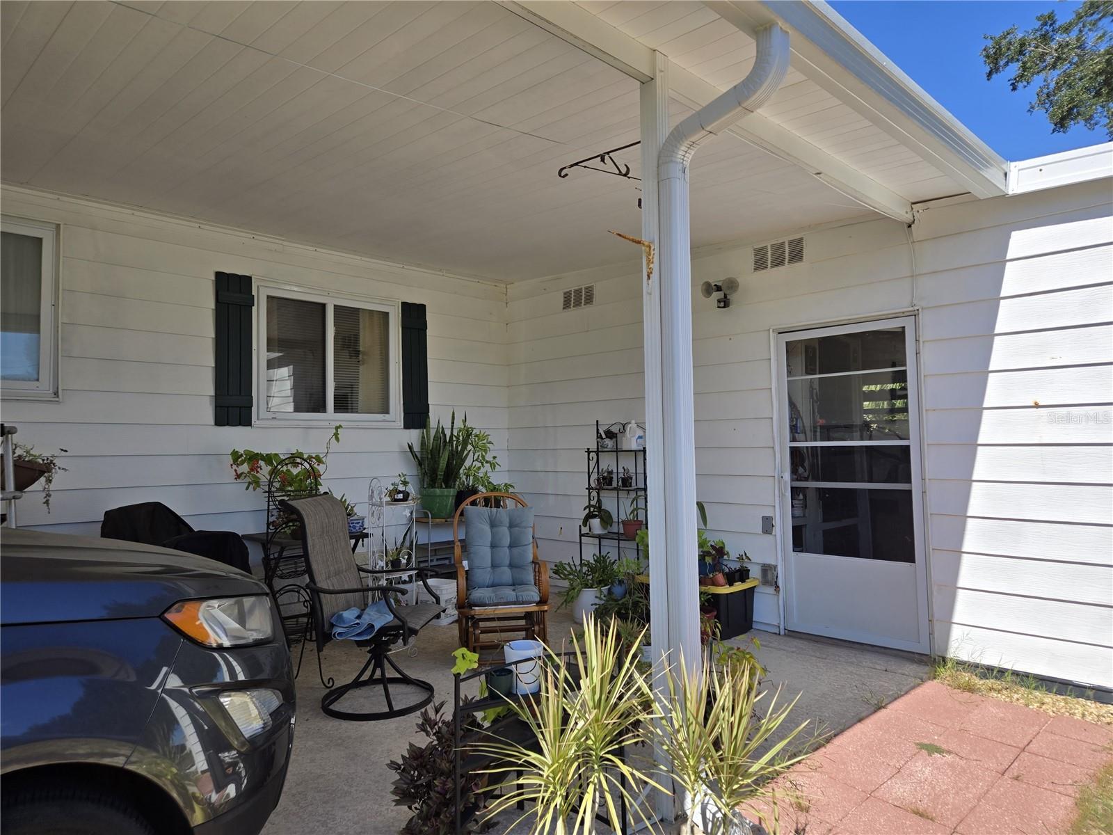 carport to laundry and storage