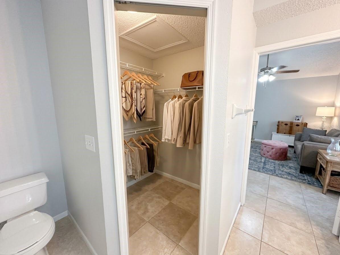 Primary bedroom spacious walk-in closet
