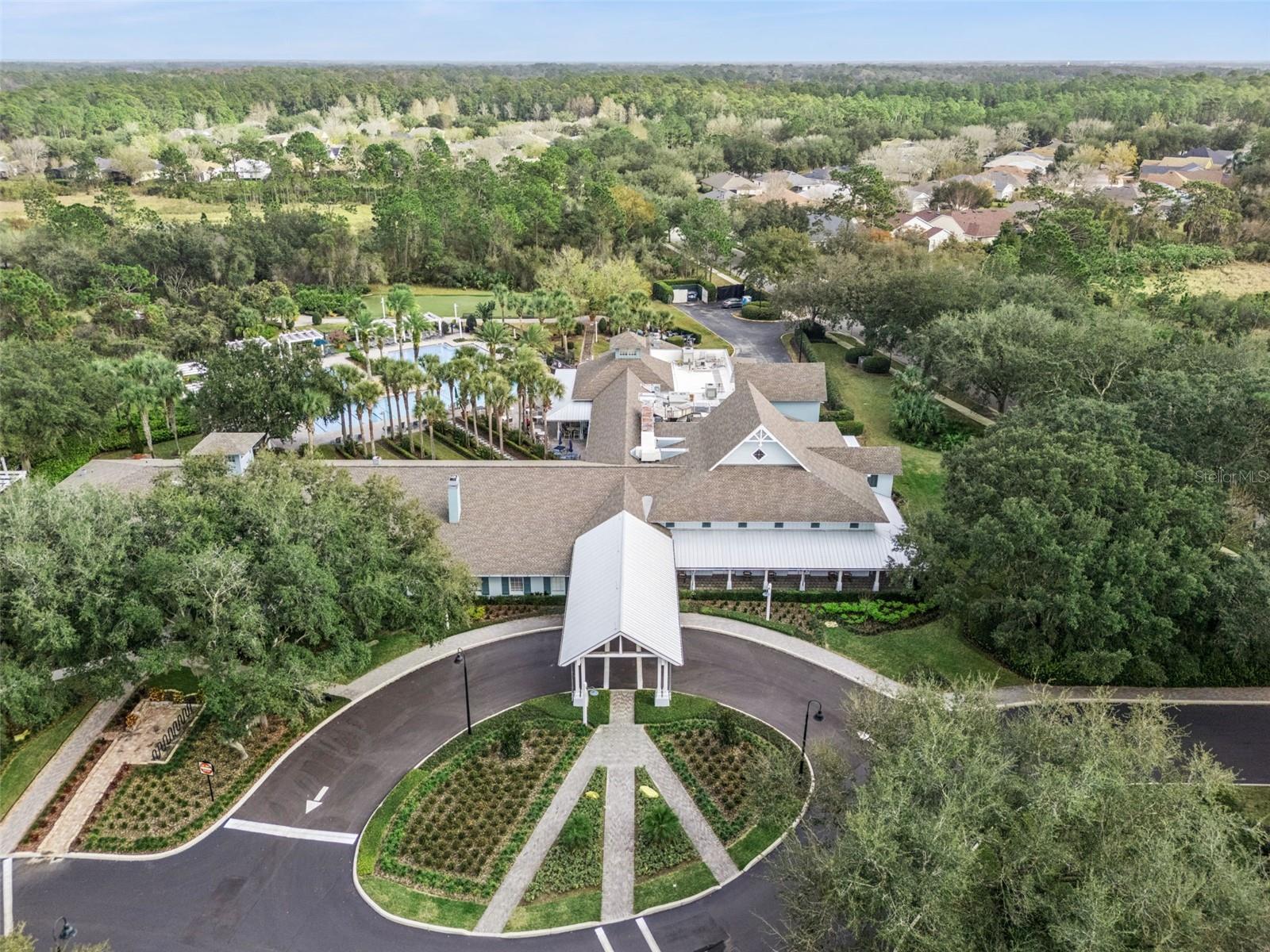 Aerial view of the Victoria Gardens private social clubhouse