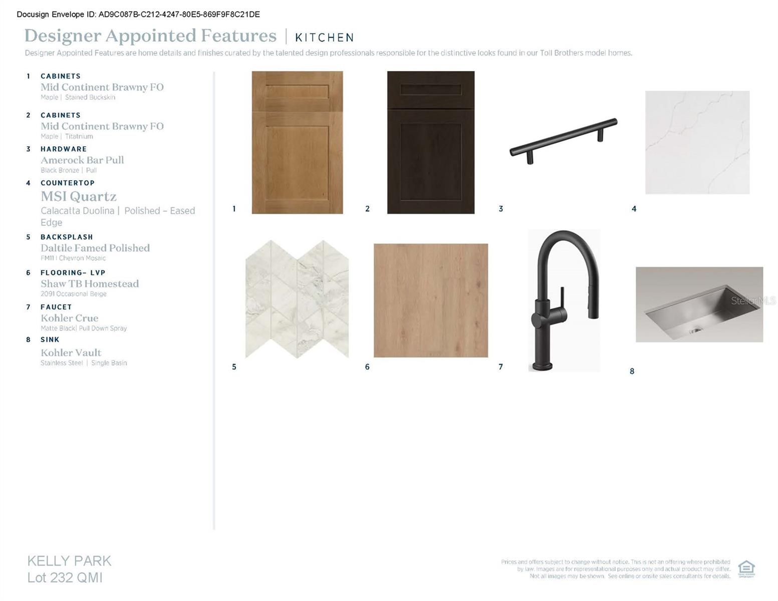 Designer-appointed features selected by our team of professional designers