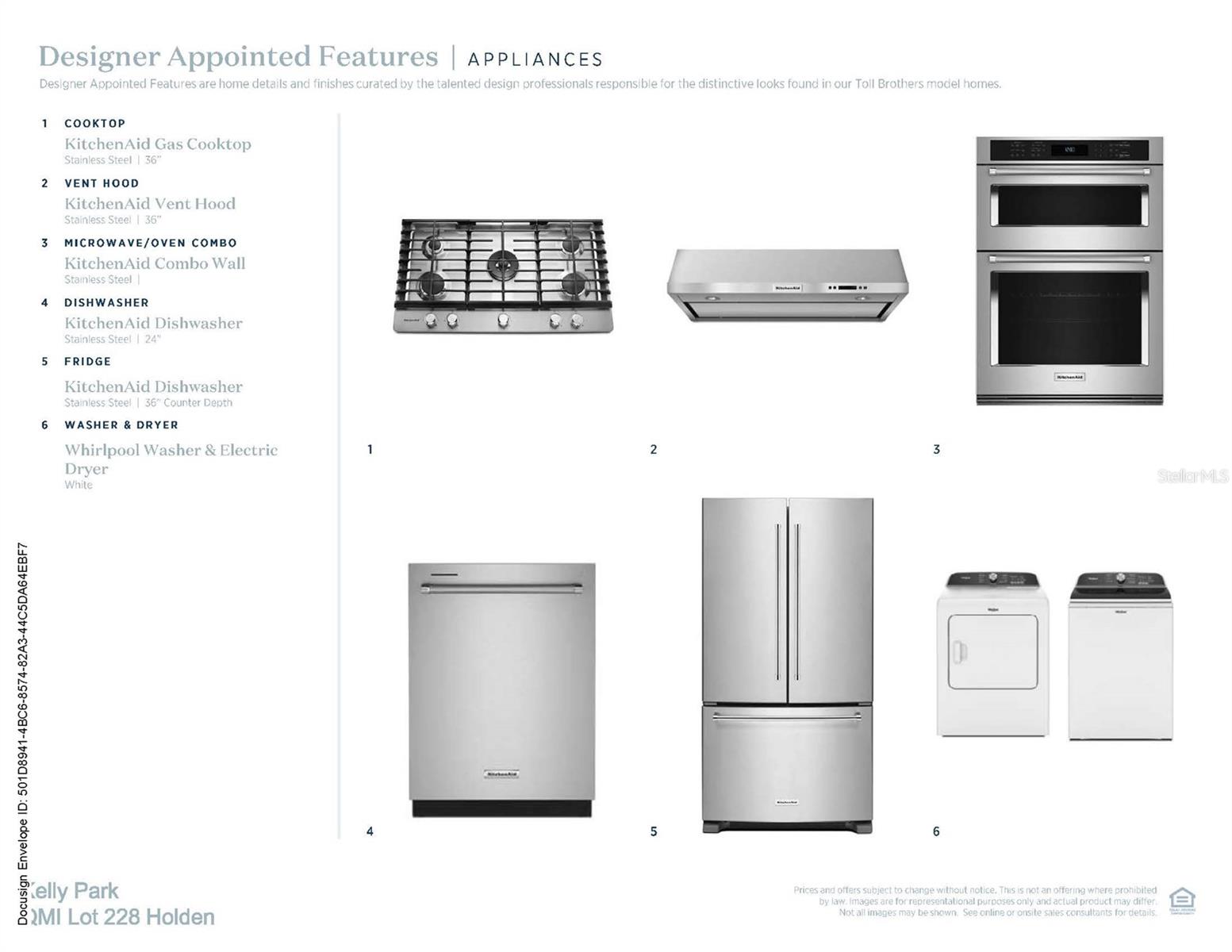 Upgraded appliance package