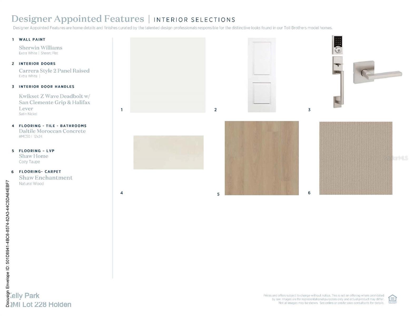Designer-appointed features selected by our team of professional designers