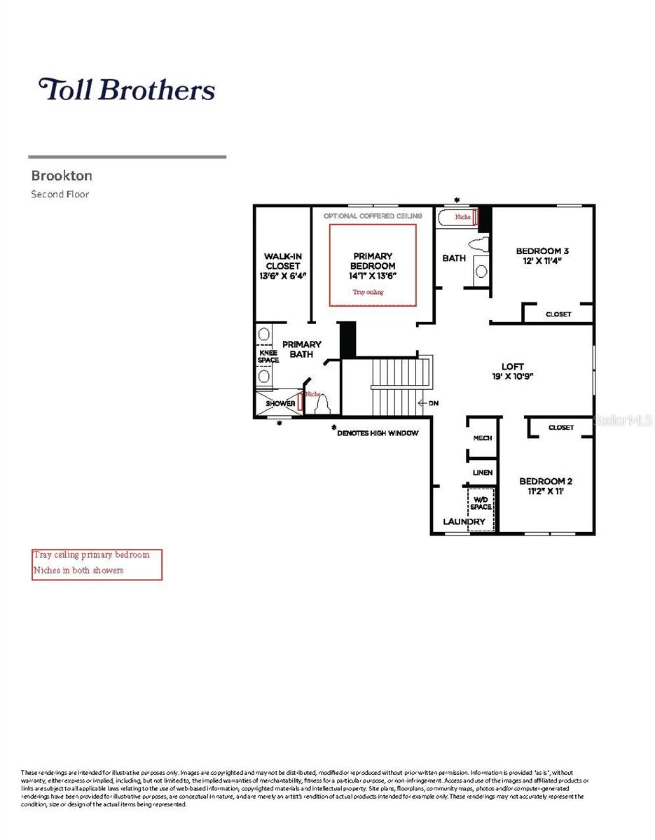 Second floor layout with upgrades