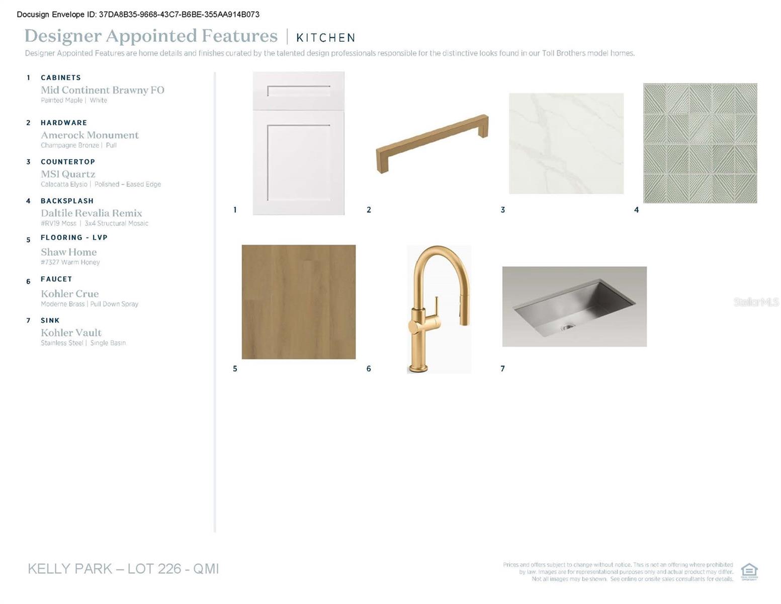 Designer-appointed features selected by our team of professional designers