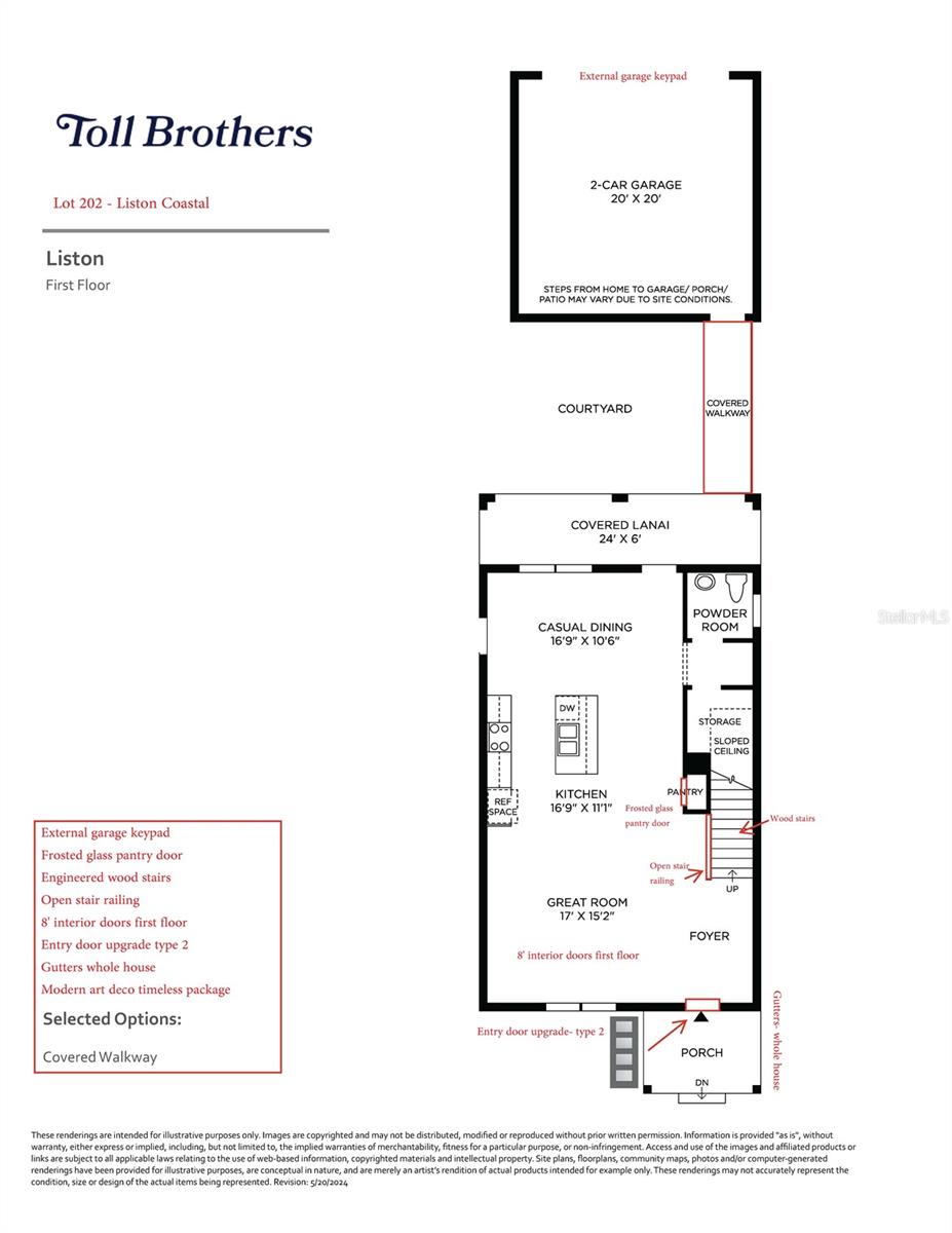 First floor layout with upgrades