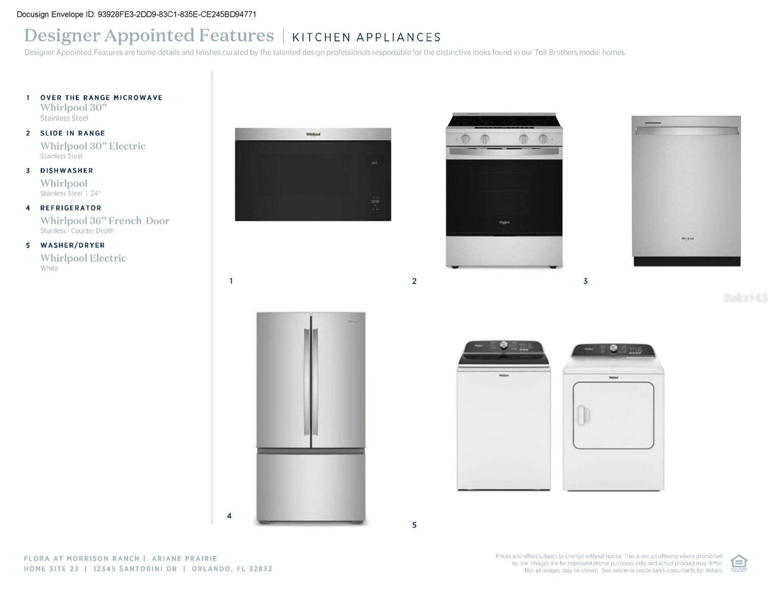 Upgraded appliance package