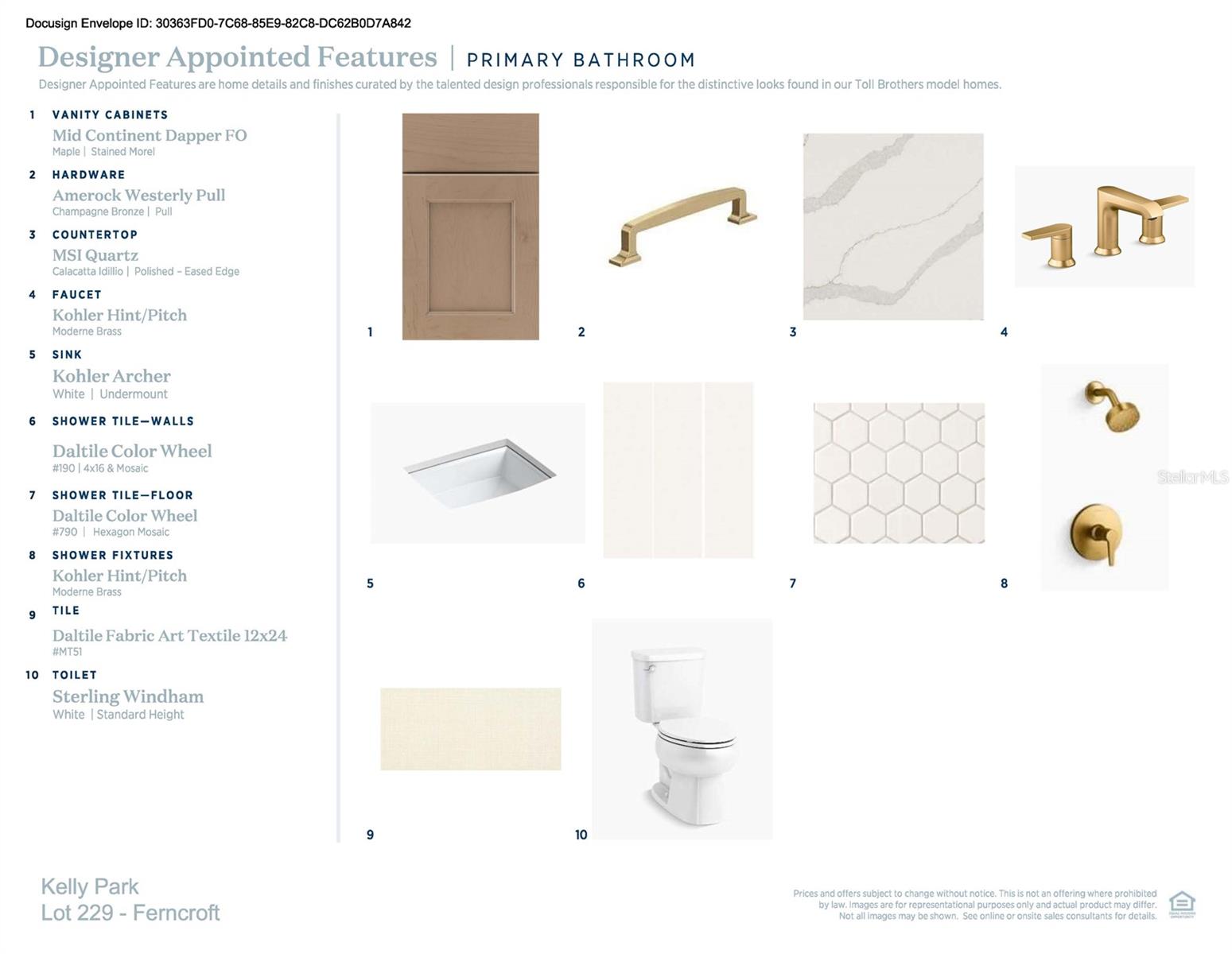 Designer-appointed features selected by our team of professional designers