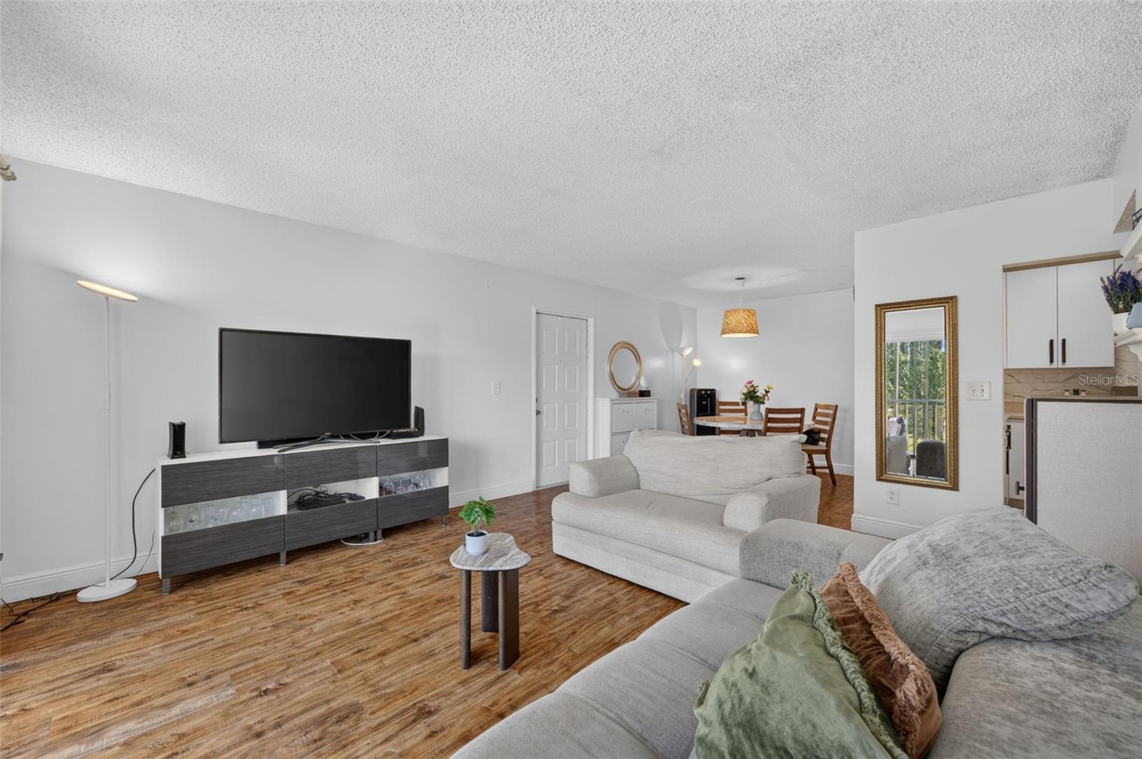 Open concept living and dining