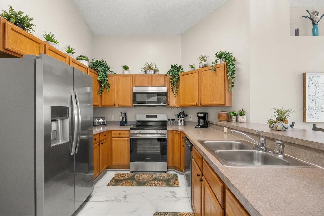 New stainless steel appliances