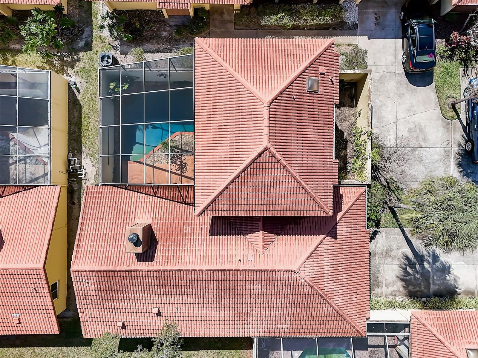 A new barrel tile cement roof with underlayment and new gutters were installed in September 2026.