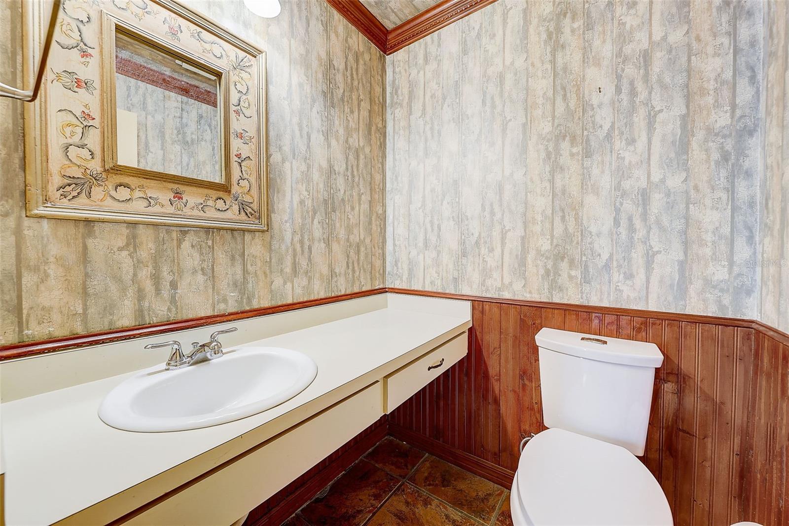 ***This bathroom has been painted since these pictures*** Downstairs half bathroom.