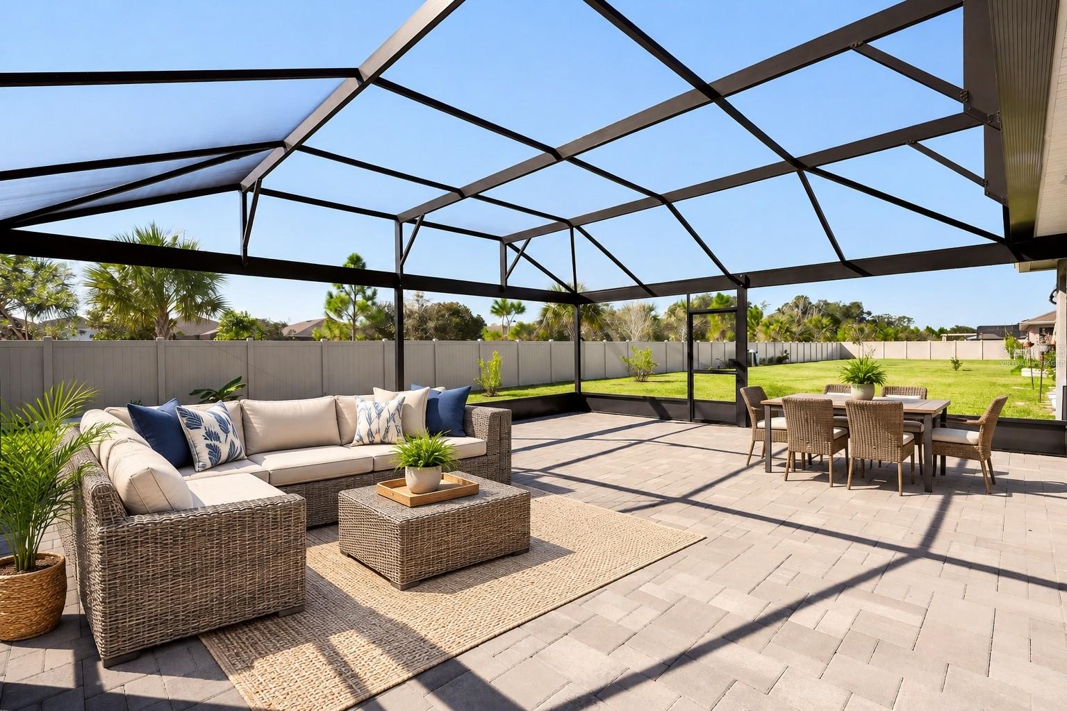 Back Patio Addition- virtually staged