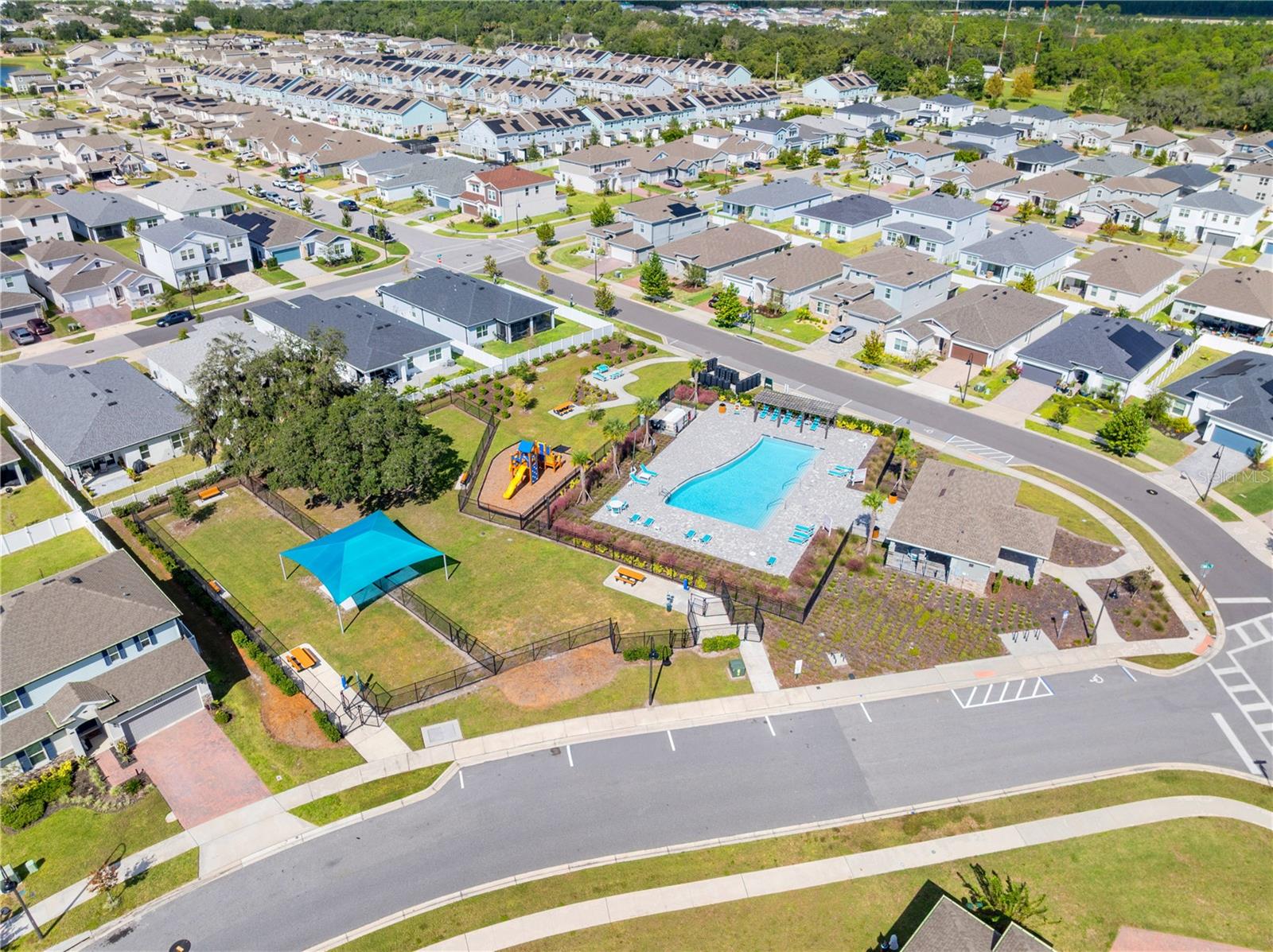 aerial of community amenities
