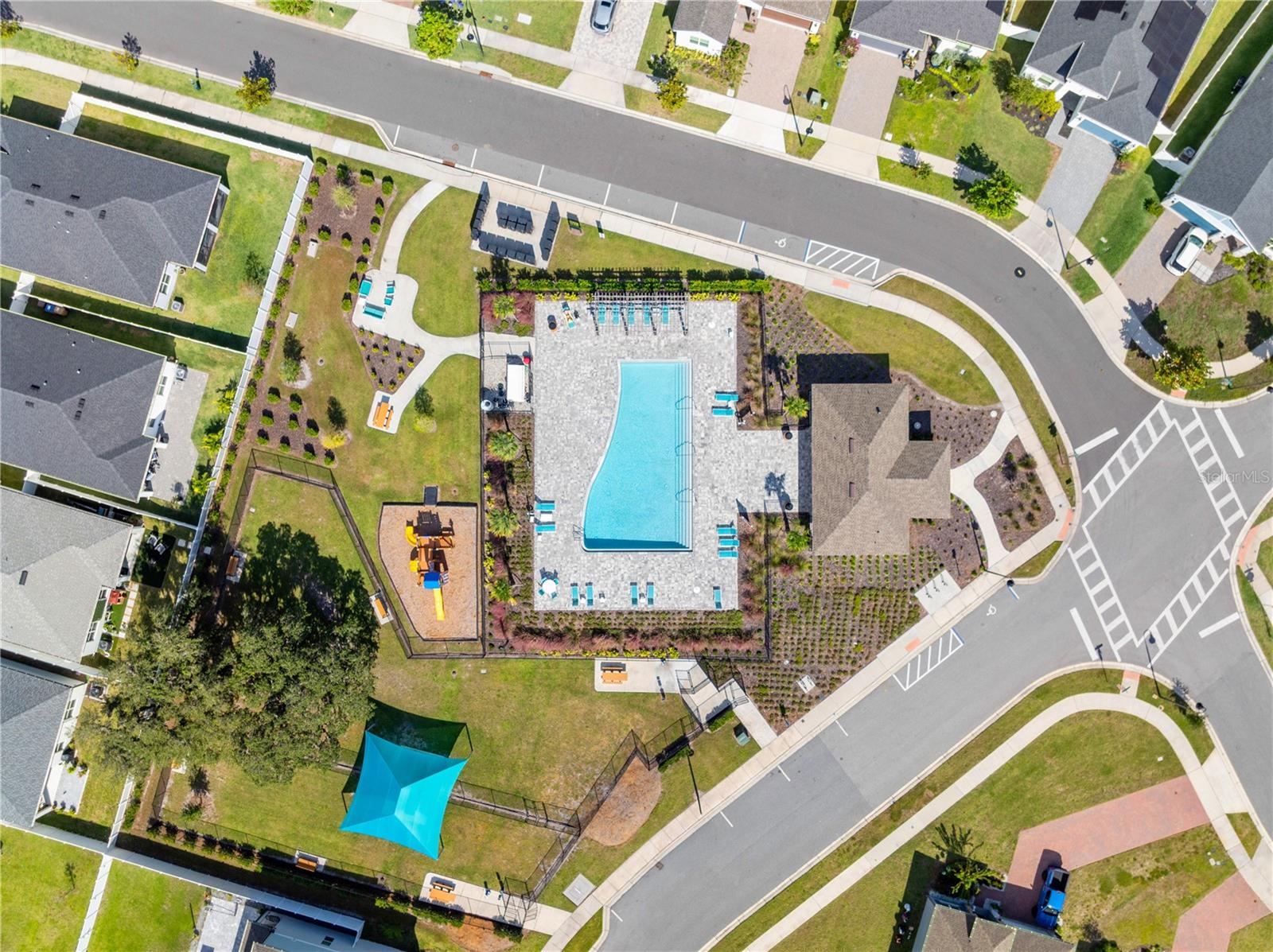 aerial of community amenities