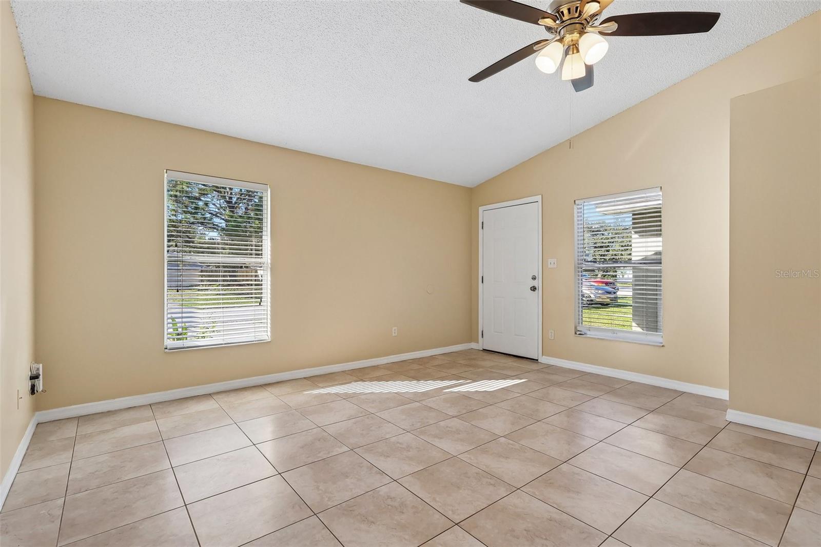 Front entry, living room.