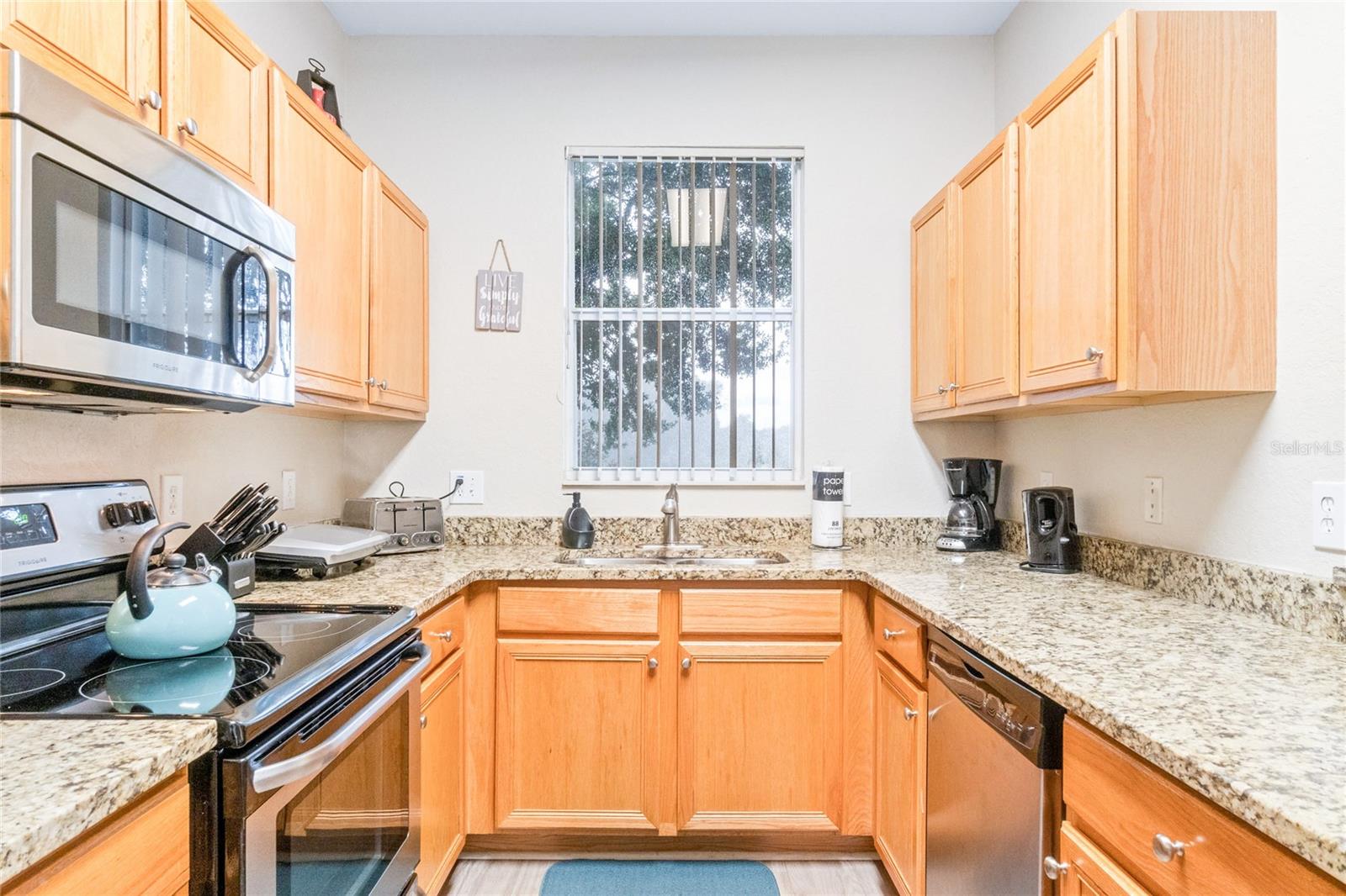 Kitchen with granite countertops