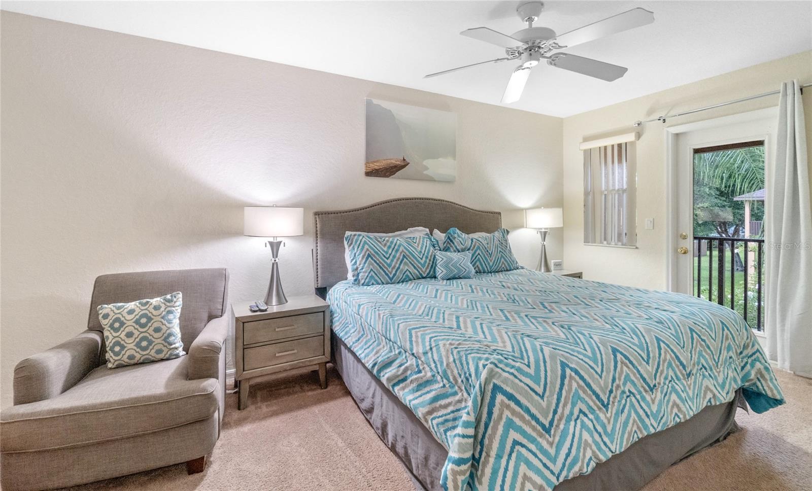 Bedroom with balcony access