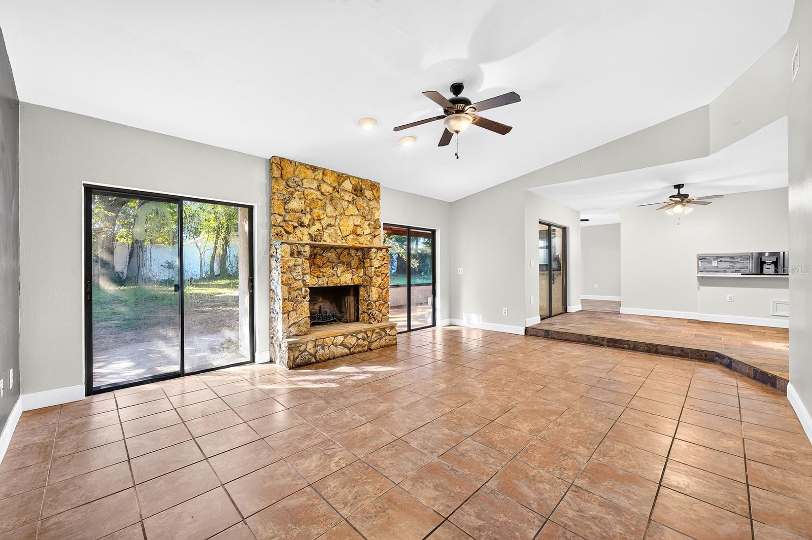 Spacious living area.