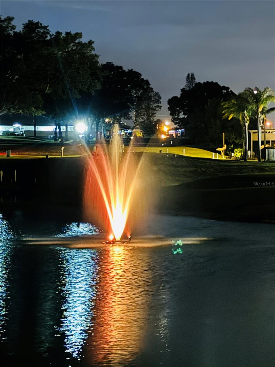 Water feature on the course