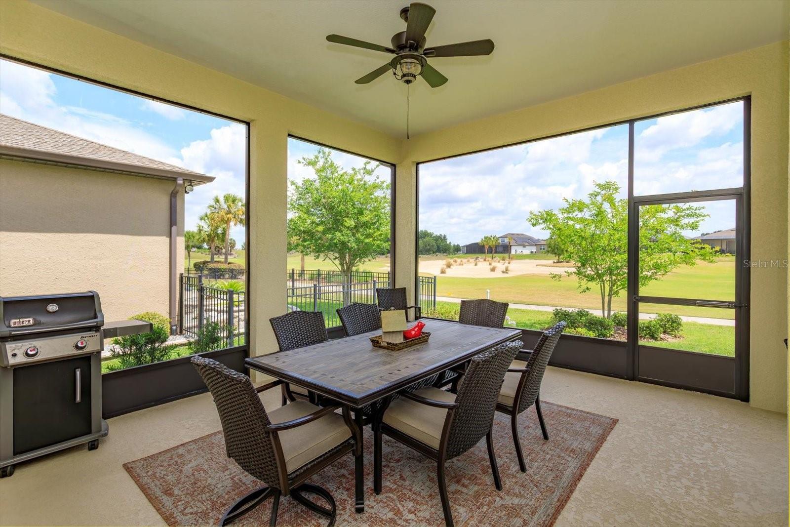 Screened Lanai with Private Golf Course View