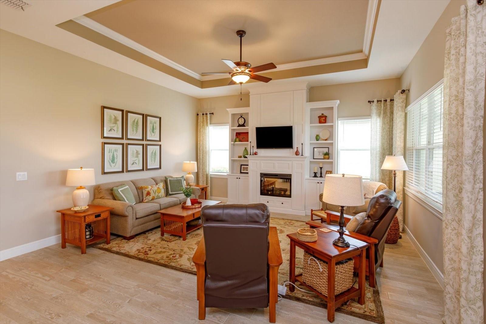 Beautiful Tile Plank Flooring Enhances the Space Throughout