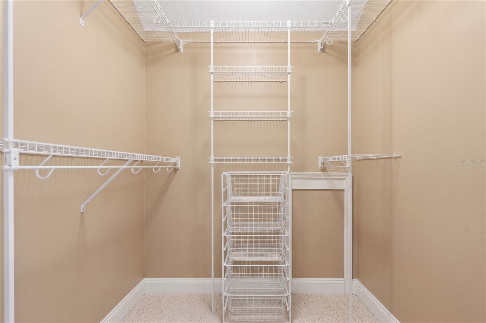 Upstairs walk in closet