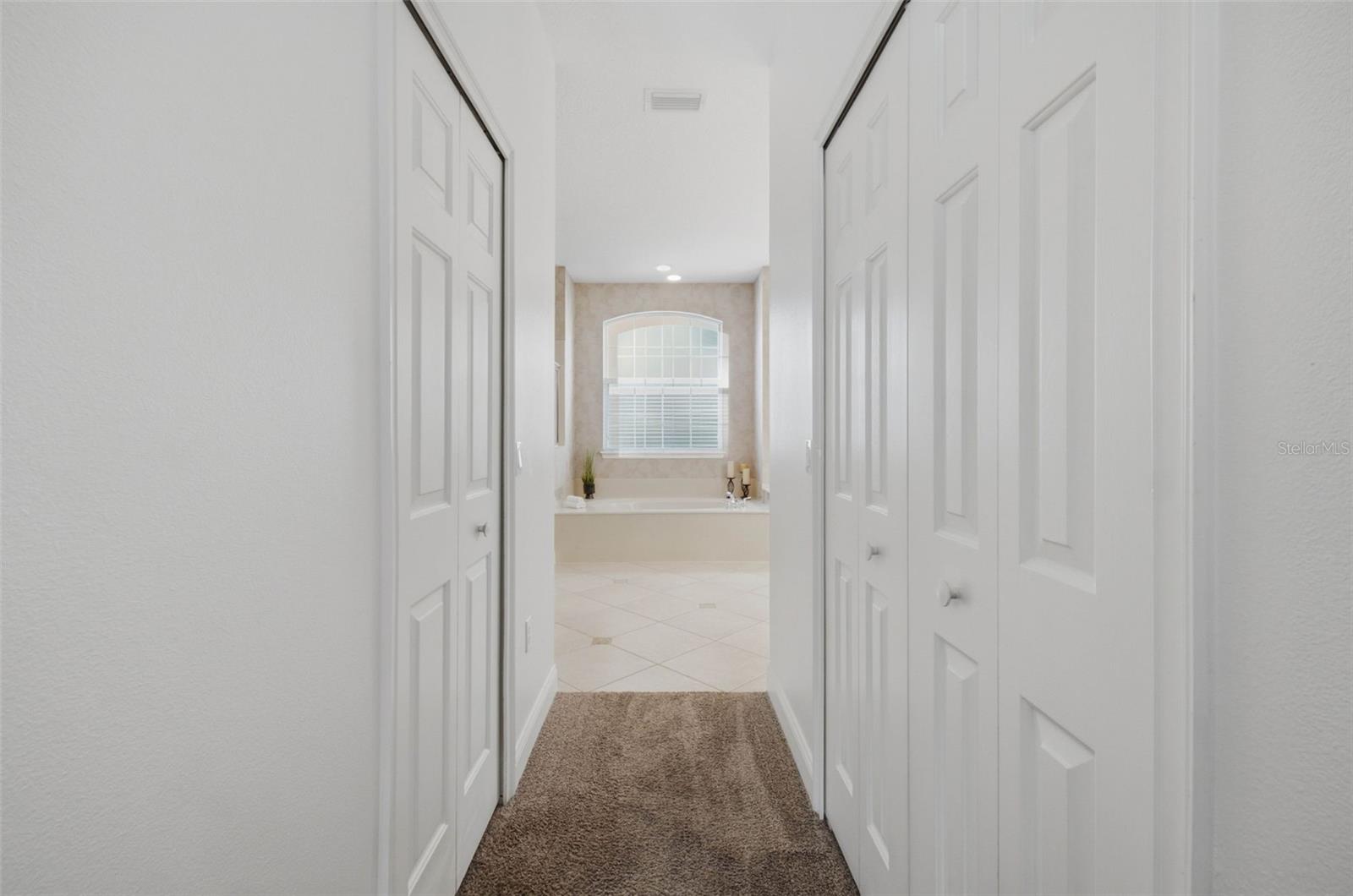 Double walk in closets