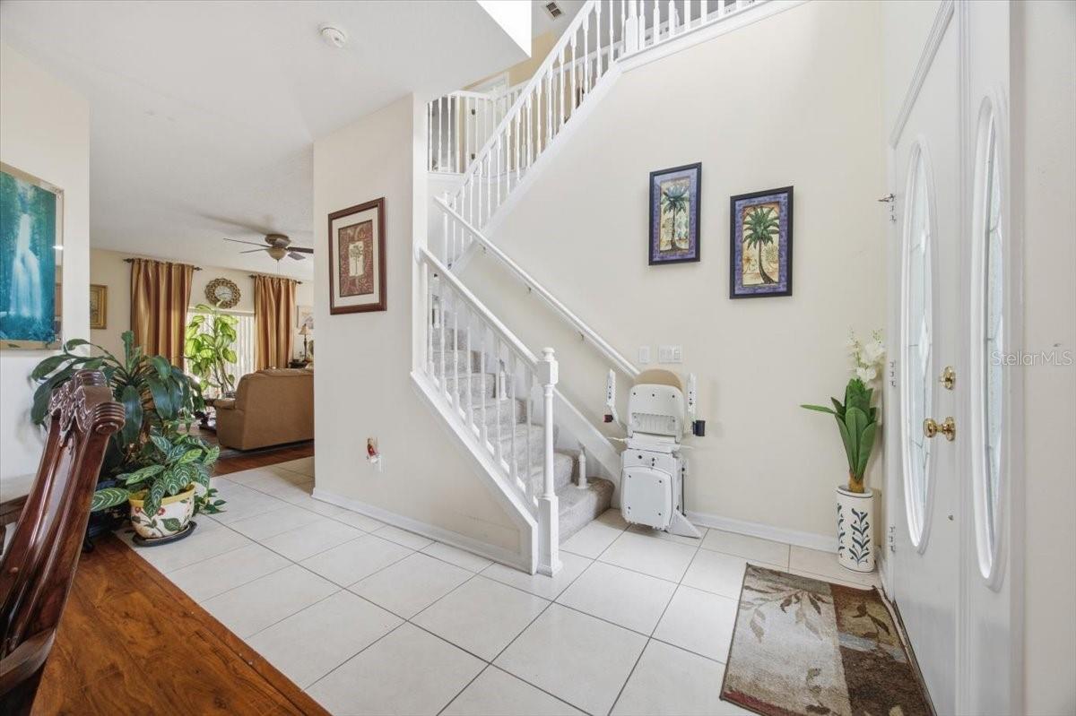 Stairway with Automated Stair Chair