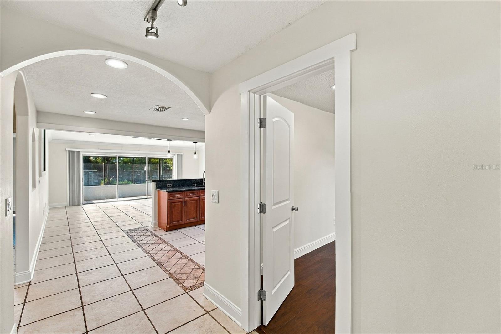 Looking in from the front door