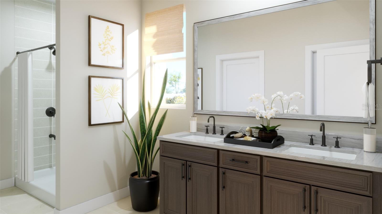 Primary Bathroom Rendering (Virtually Staged)