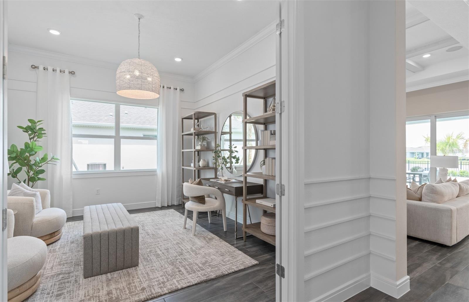 Model Home Design Only. Pictures and furnishings are for illustrative purposes only. Elevations, colors and options may vary. Furniture is for model home staging only.