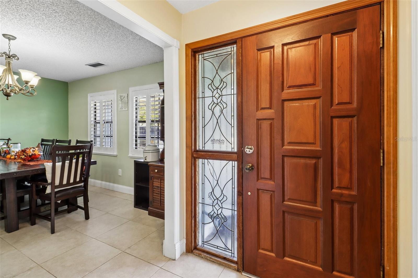 Step through the front door and into a welcoming foyer. Step through the front door and into a welcoming foyer.