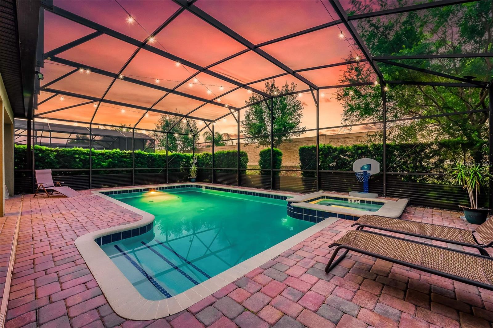 Your Private Pool and Spa, Beautifully Illuminated for Evenings Under the Florida Sky