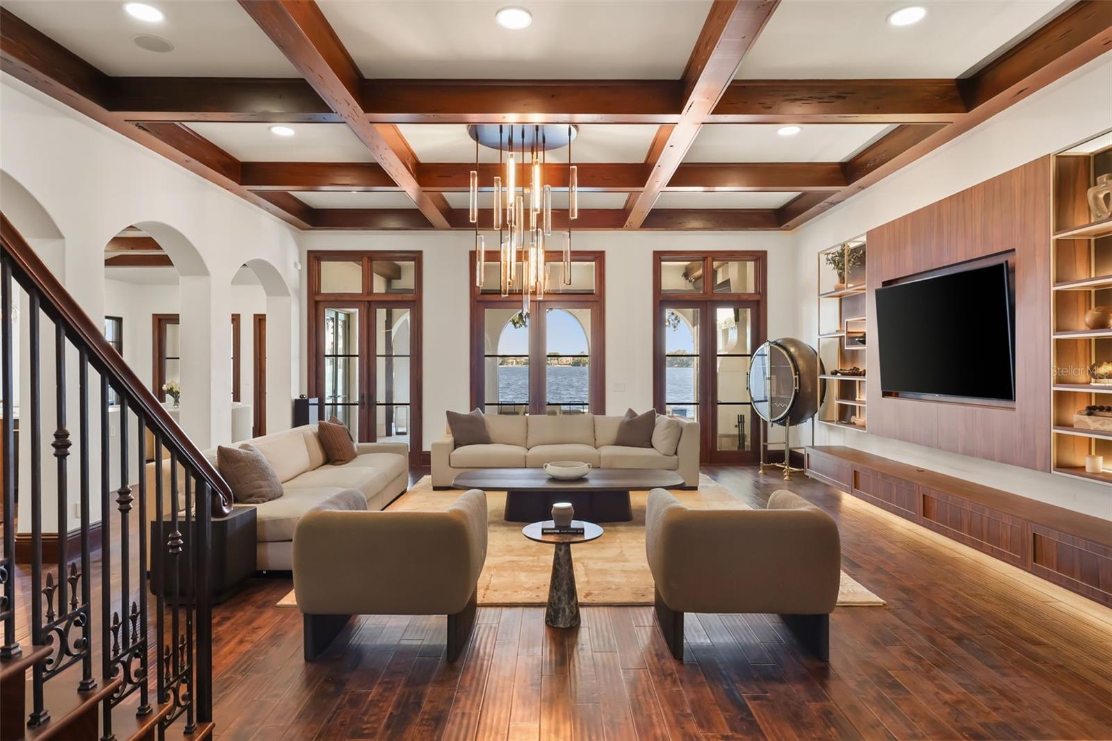 Foyer/entry with custom built ins