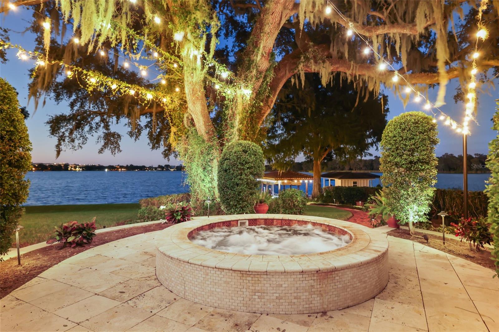 Twilight vibes by the hot tub