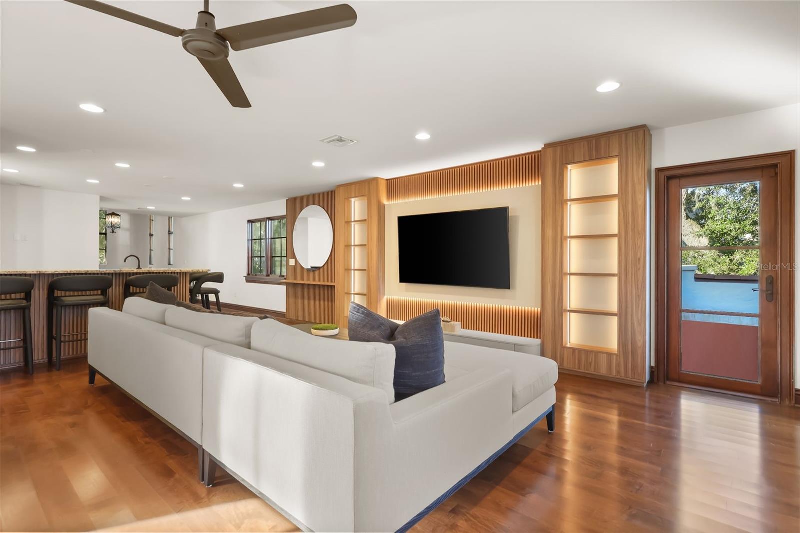 Upstairs living room and built in