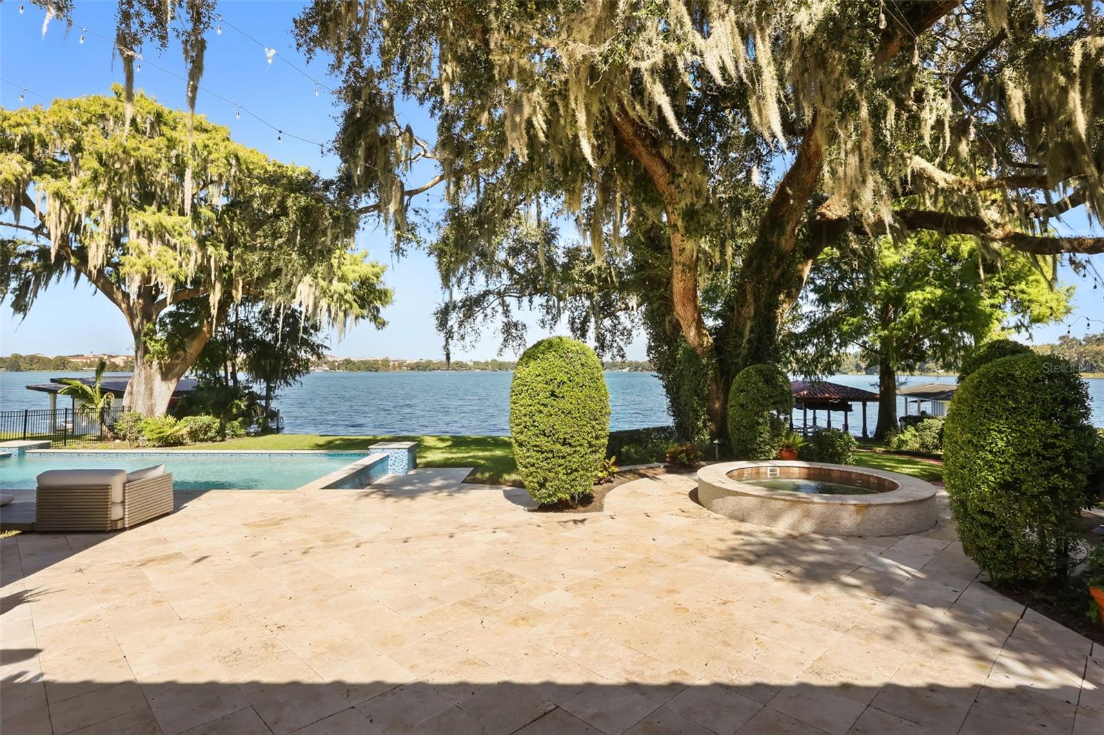 Hot tub and pool with incredible views of Lake Virginia