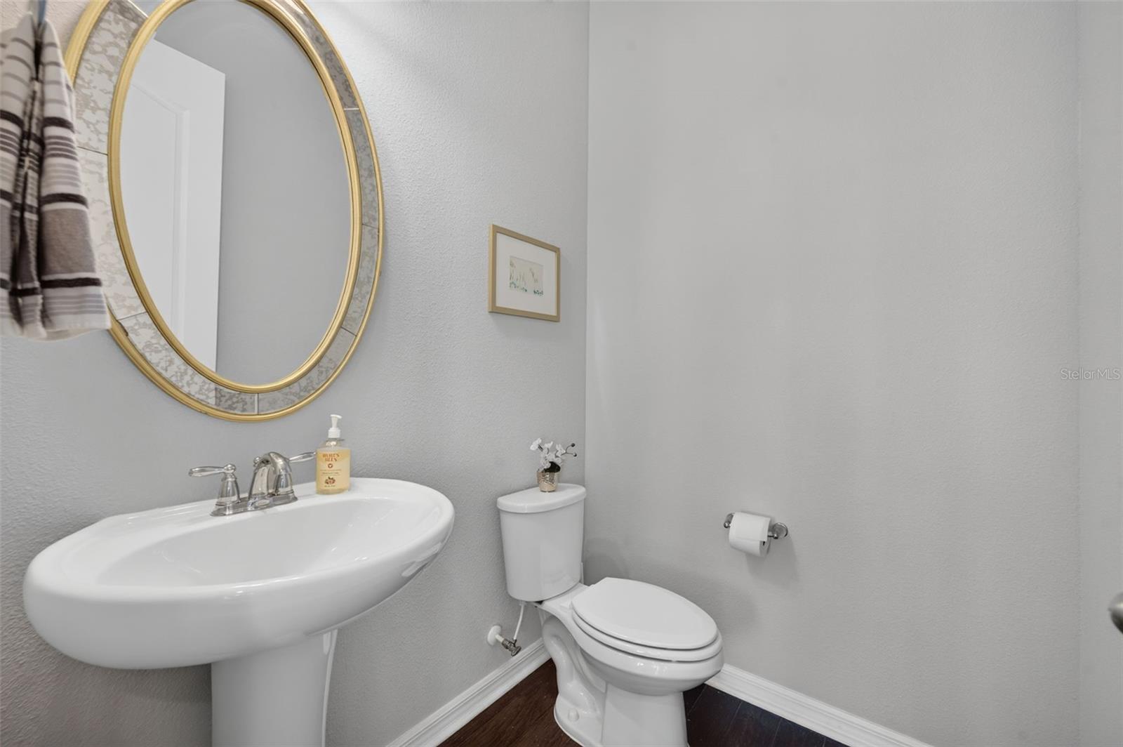 Half bath on Middle (second floor)