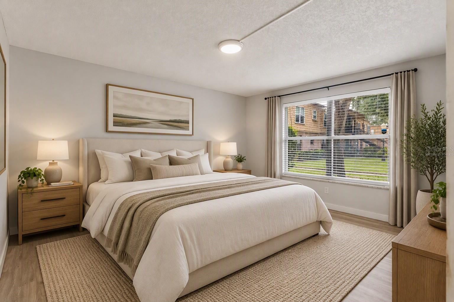 Virtually Staged Primary Bedroom