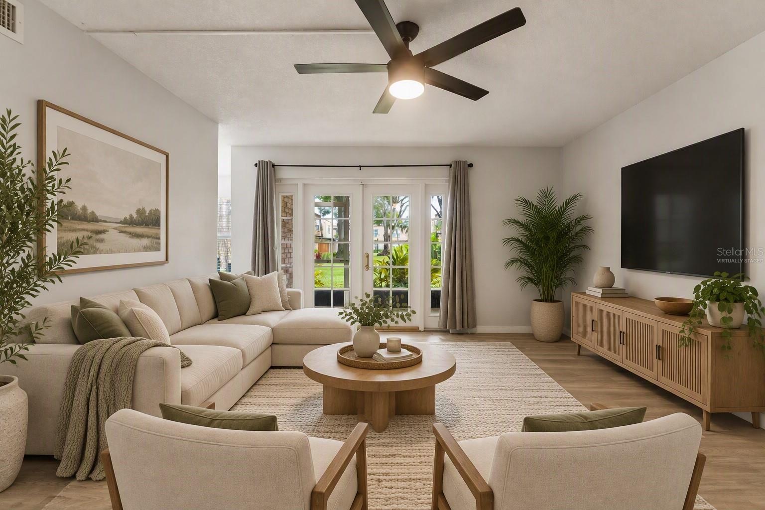Virtually Staged Living Room