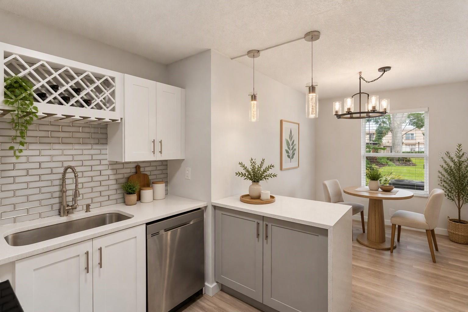 Virtually Staged Kitchen and Dinette