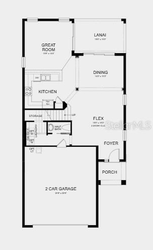 Floor Plan ~ Additional Highlights Include: garage door pad and pendant lighting