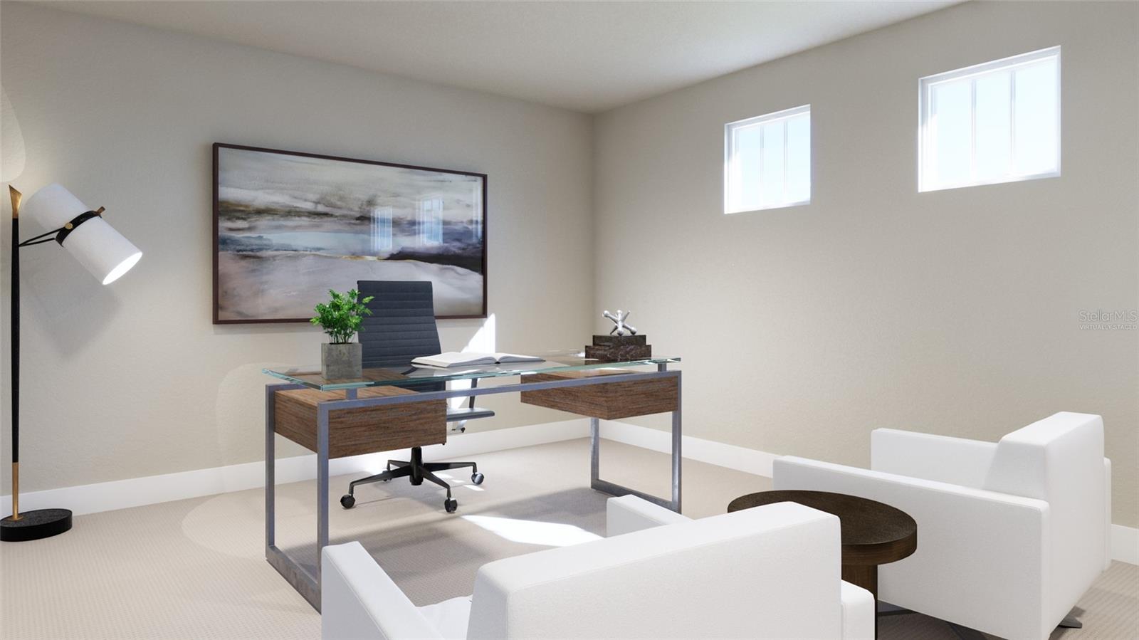 Media Room Rendering (Virtually Staged)
