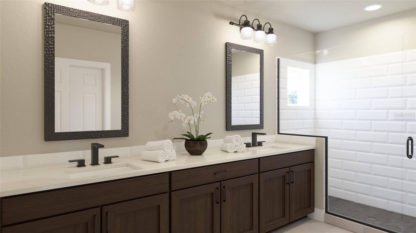 Primary Bathroom Rendering (Virtually Staged)